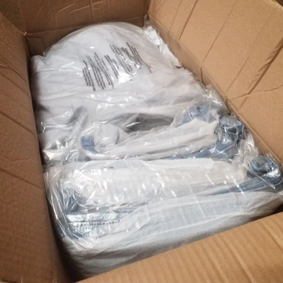 BOX CONTAINING APPROXIMATELY 13 BRAND NEW SIMPLY BE BLUE METALLIC WIDE LEG JEANS - SIZE 18R
