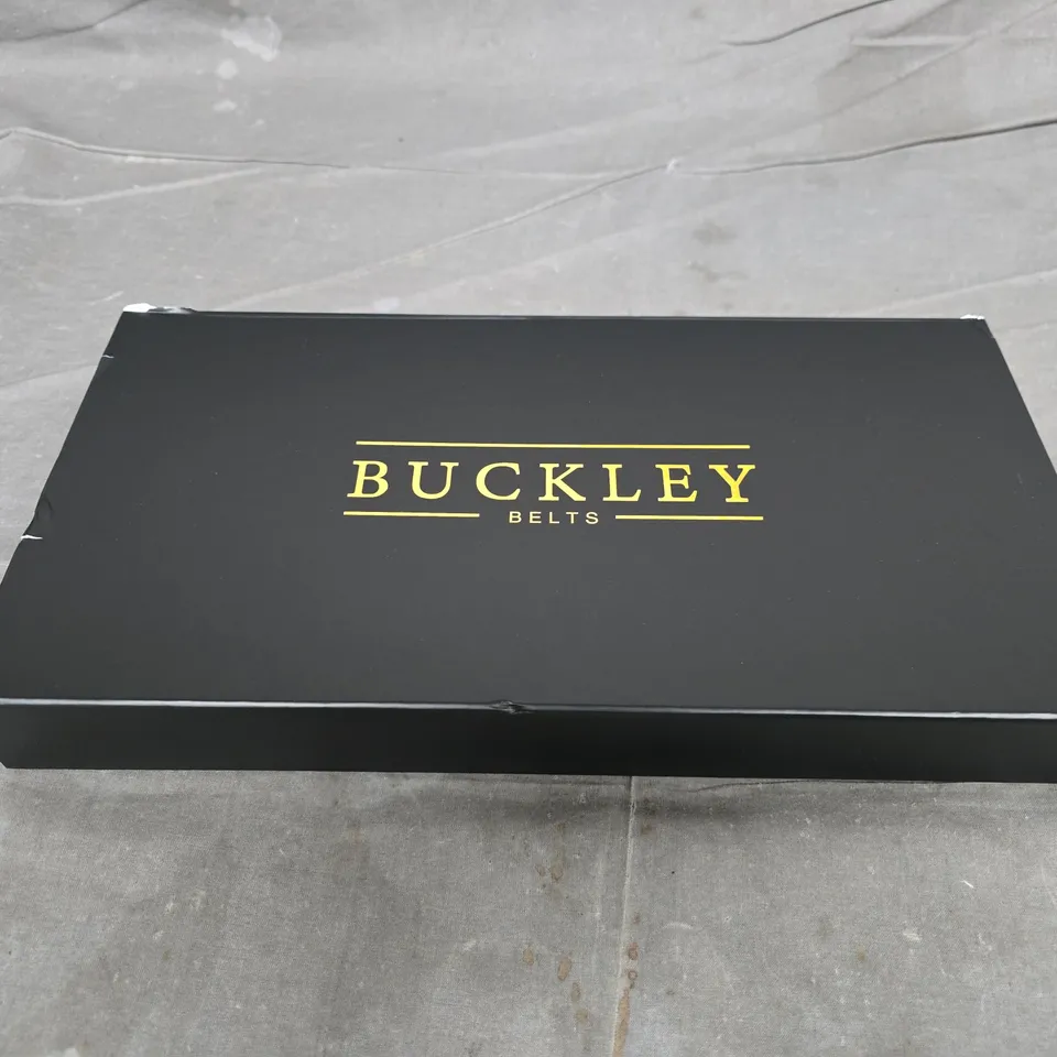 BOXED TRIO OF BUCKLEY ADJUSTABLE BELTS 