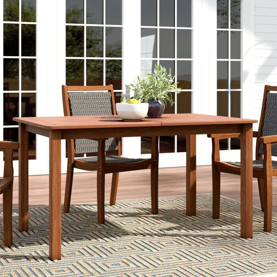 BOXED ARIANNA WOODEN OUTDOOR DINNING TABLE