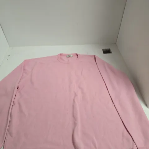GLENBRAE PINK KNIT JUMPER – UK XL – MADE IN SCOTLAND