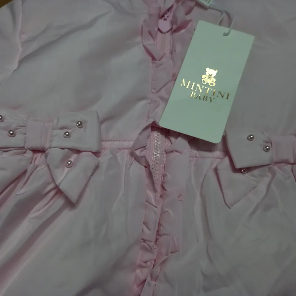 MINTINI BABY PINK WITH BOW DETAIL COAT - 24 MONTHS