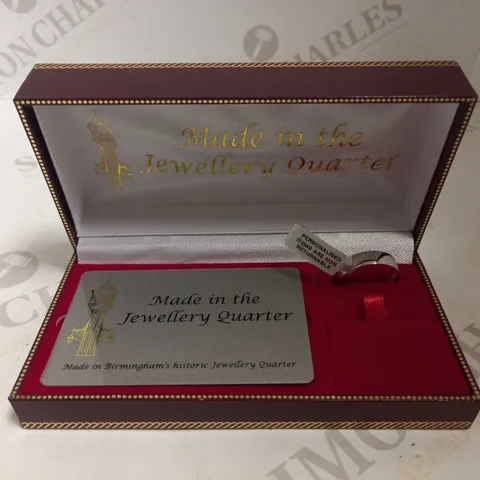PERSONALISED 9 CARAT WHITE GOLD COURT WEDDING BAND - "FOREVER 09/09/22"