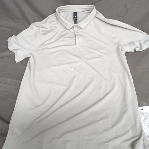 LULULEMON EVOLUTION SHORT SLEEVE POLO IN LIGHT STONE - XL