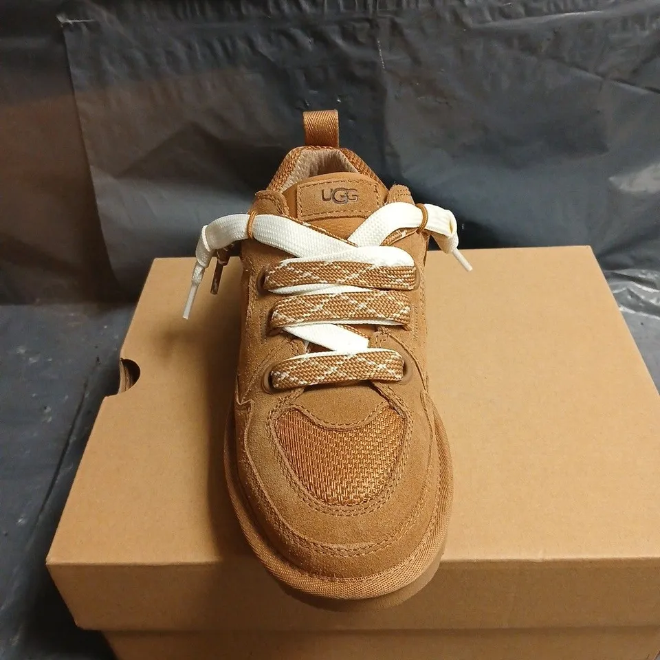 UGG BROWN SUEDE TRAINERS – CASUAL LOW-TOP UK 6