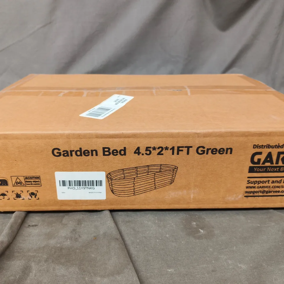 GARVEE GARDEN BED – GREEN, 4.5 X 2 X 1 FT (BOXED)