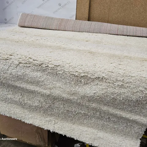 ADAVIA SHAGGY CREAM RUG 120 × 170
