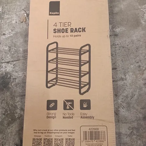 BOXED 4 TIER SHOE RACK 