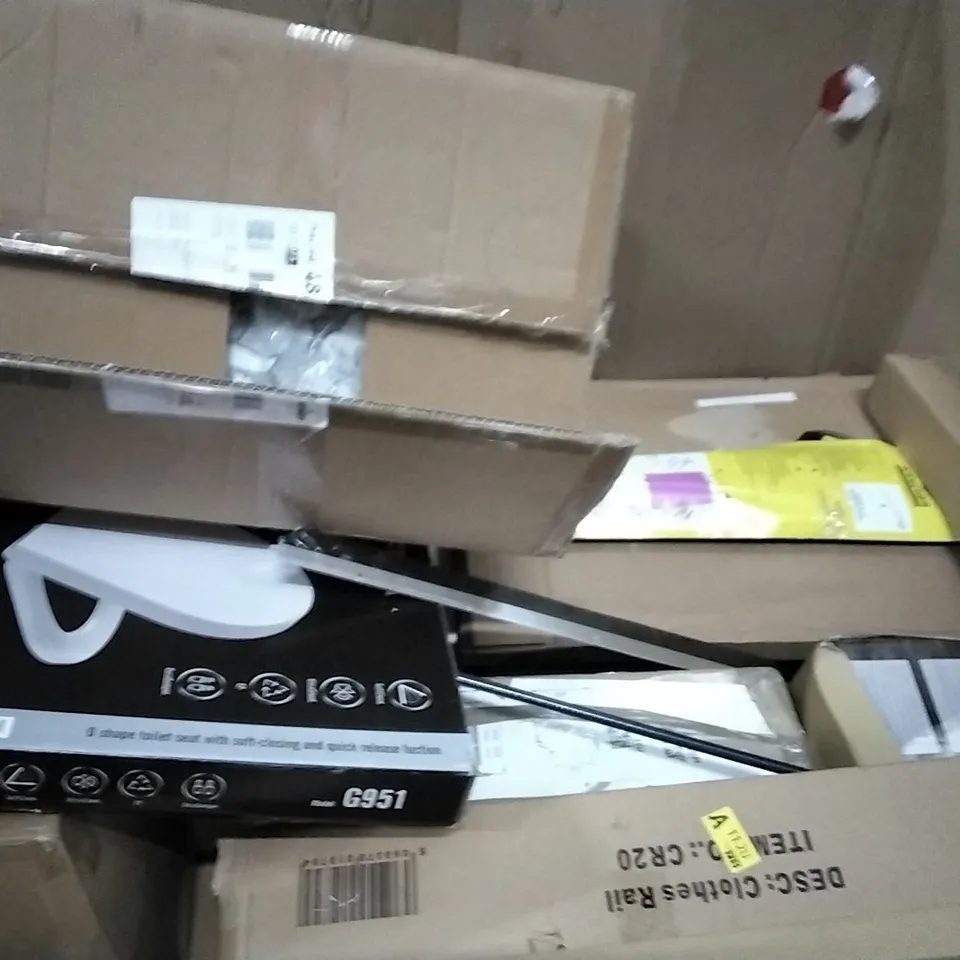 PALLET OF ASSORTED PRODUCTS AND HOUSEHOLD GOODS TO INCLUDE;HEATER,CLOTHES RAIL,FOOD PROCESSOR 