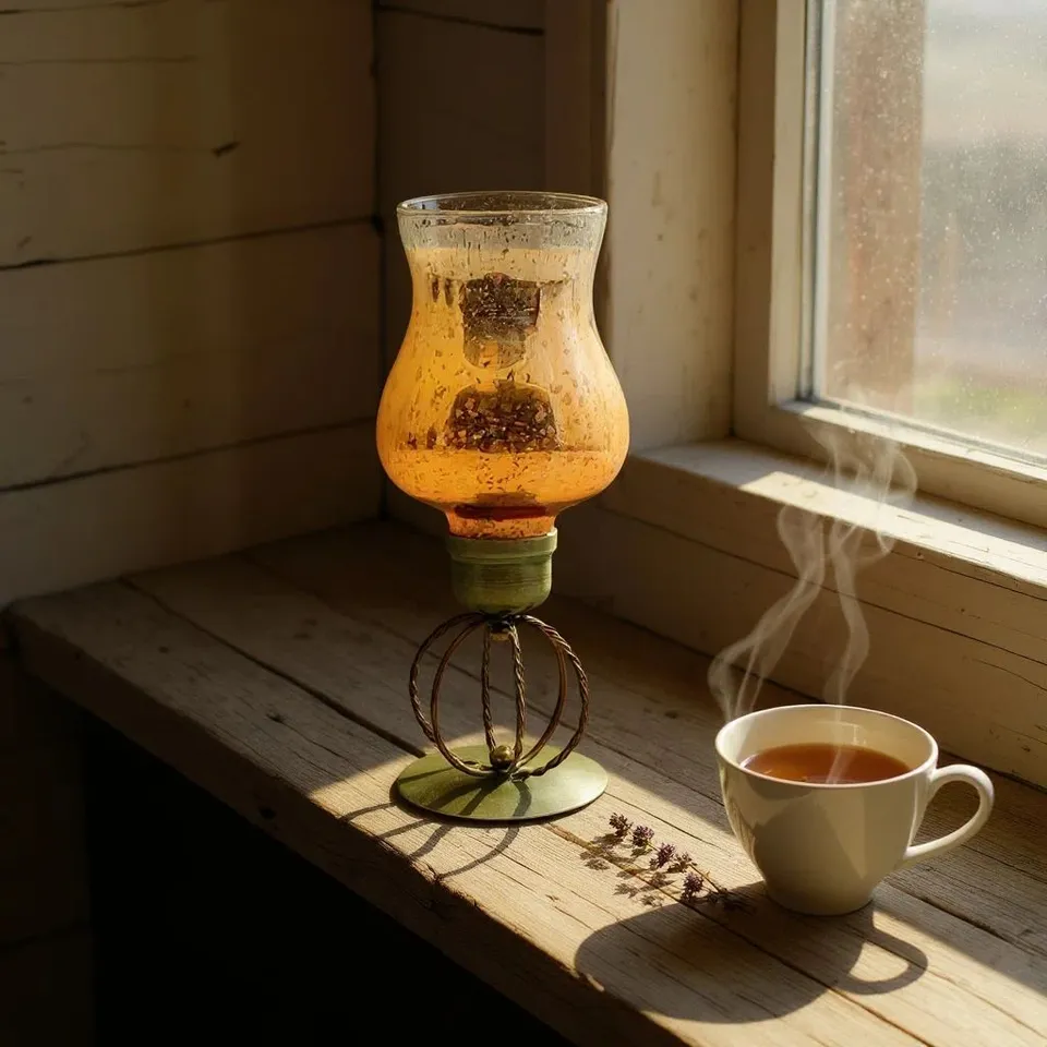 BOXED ALUMINIUM TABLETOP/CENTRE PIECE TEALIGHT HOLDER (1 BOX)