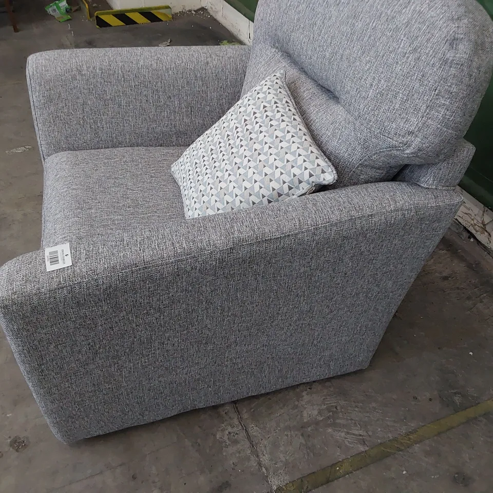 DESIGNER CLARA EASY CHAIR GREY FABRIC 