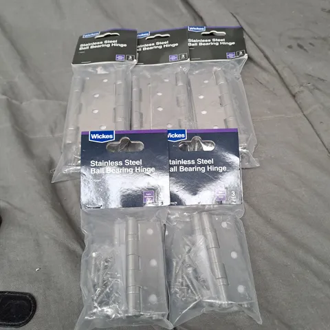 LOT OF 5 STAINLESS STEEL BALL BEARING HINGES