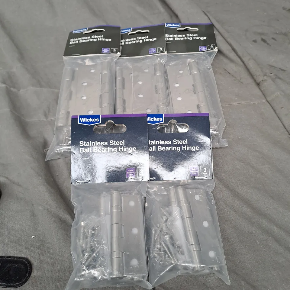 LOT OF 5 STAINLESS STEEL BALL BEARING HINGES