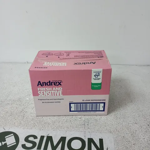 ANDREX FRESH & SENSITIVE WET WIPES BOX (30 WIPES)