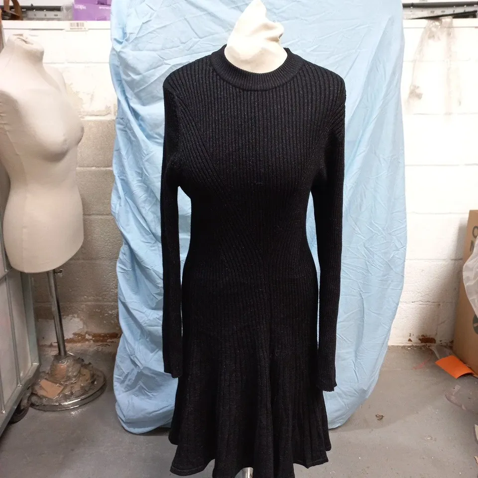ZUDIO WOMEN'S KNIT DRESS – BLACK – XXL