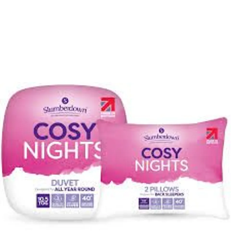Cosy Nights 10.5 Tog All Year Round Duvet with 2 Pillows