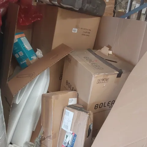 PALLET CONTAINING A LARGE QUANTITY OF ASSORTED ITEMS INCLUDING: BOLERO STOOLS, NEO STEAM MOP, MEMORY FOAM CERVICAL PILLOW ECT