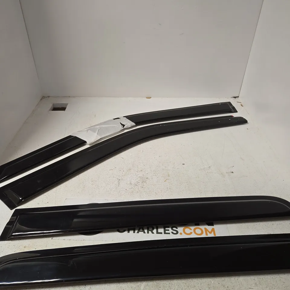 SET OF 4 BLACK CAR WINDOW VISORS / WIND DEFLECTORS