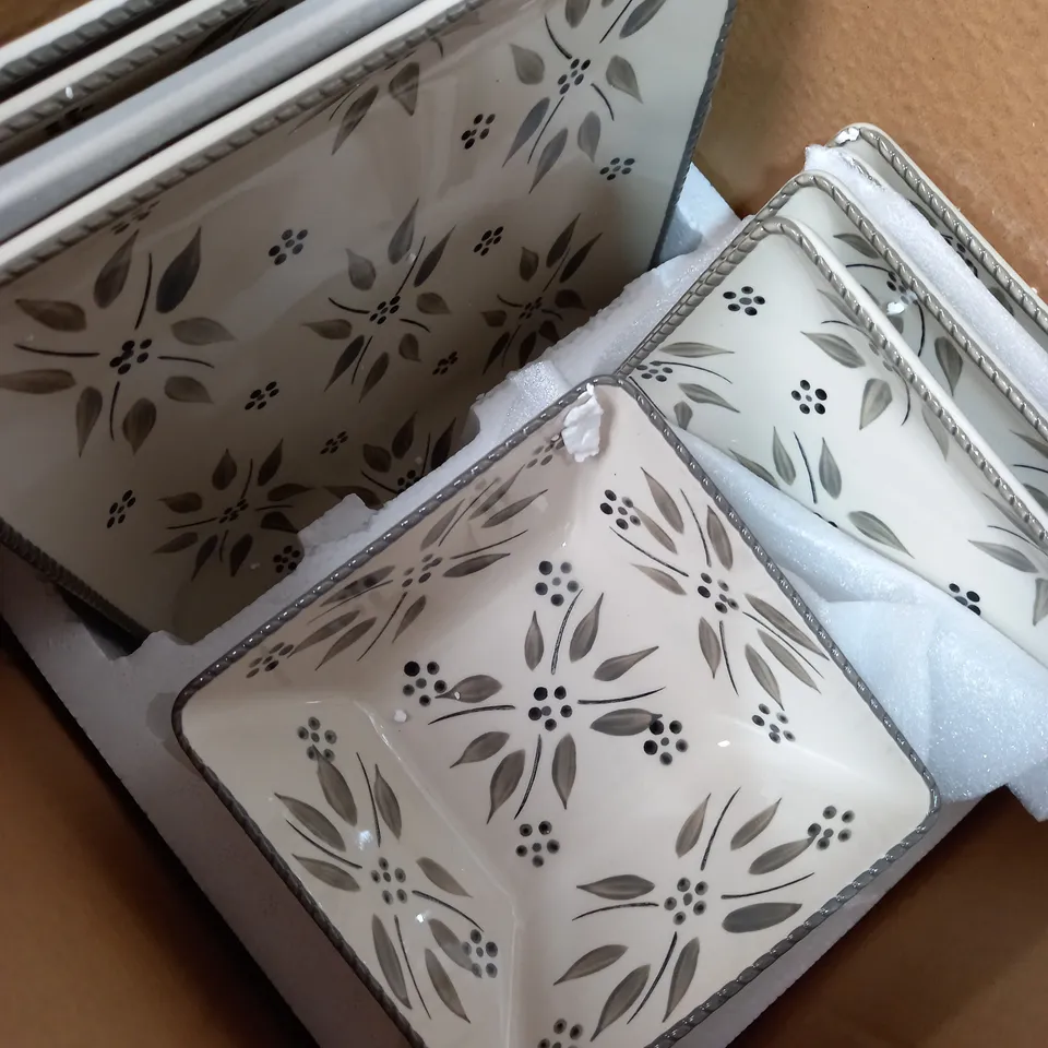 FLOWERED DESIGNED FOOD PLATES AND  BOWLS - COLLECTION ONLY 