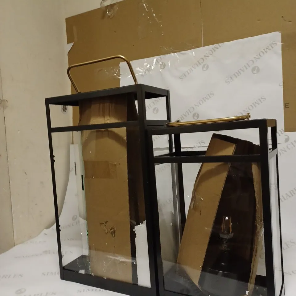 BUNDLEBERRY BY AMANDA HOLDEN SET OF LANTERNS - BLACK