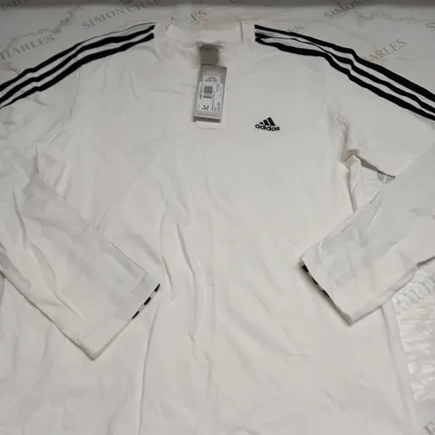 ADIDAS LONG SLEEVED LOGO T-SHIRT SIZE M