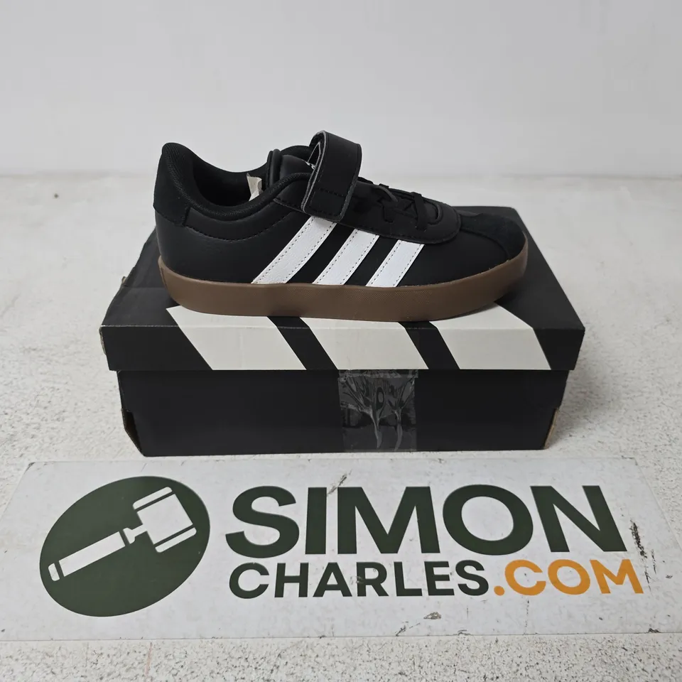 BOXED ADIDAS VL COURT 3.0 EL TRAINERS IN BLACK - UK 1