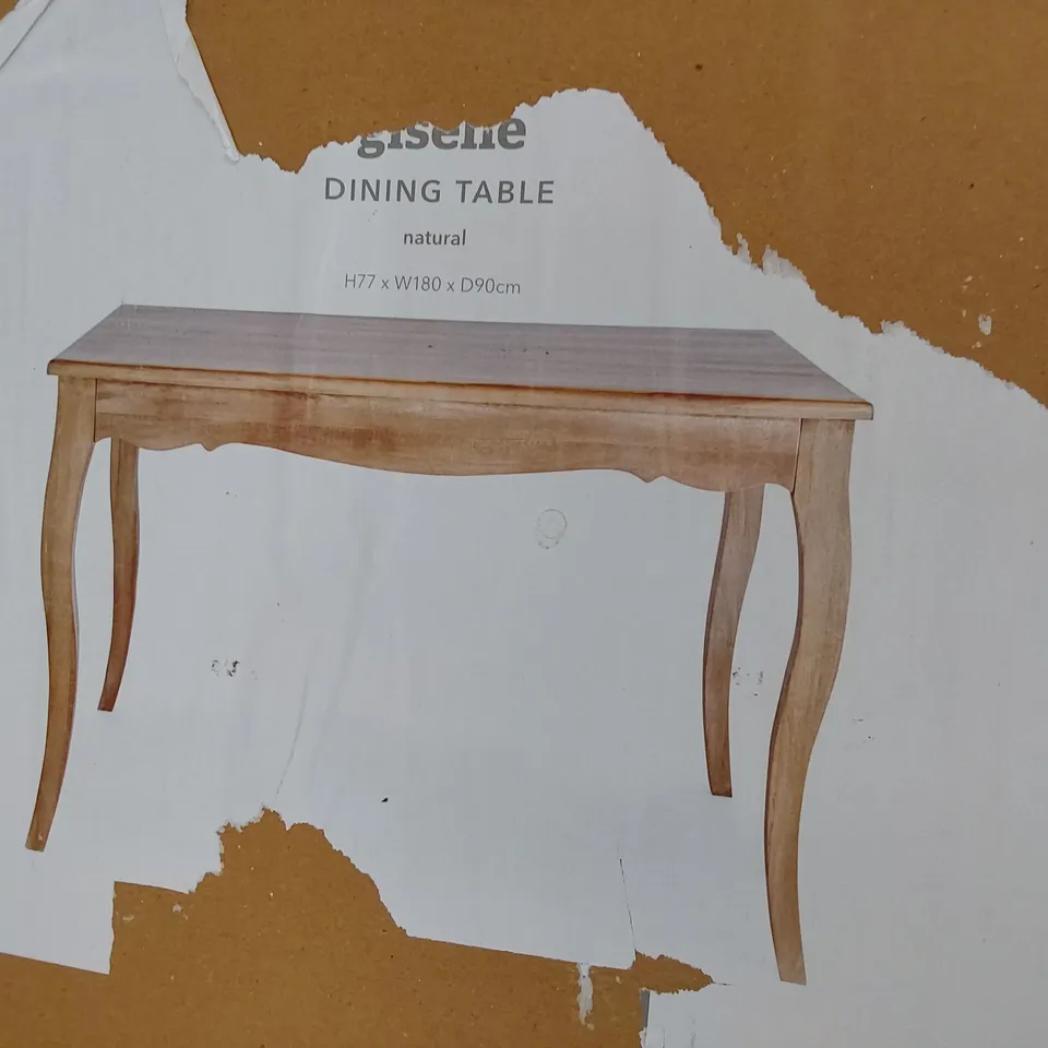 BOXED DESIGNER GISELLE DINING TABLE NATURAL