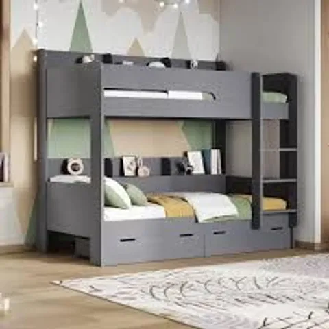 BOXED FLAIR EDDIE STORAGE BUNK - GREY (5 BOXES)
