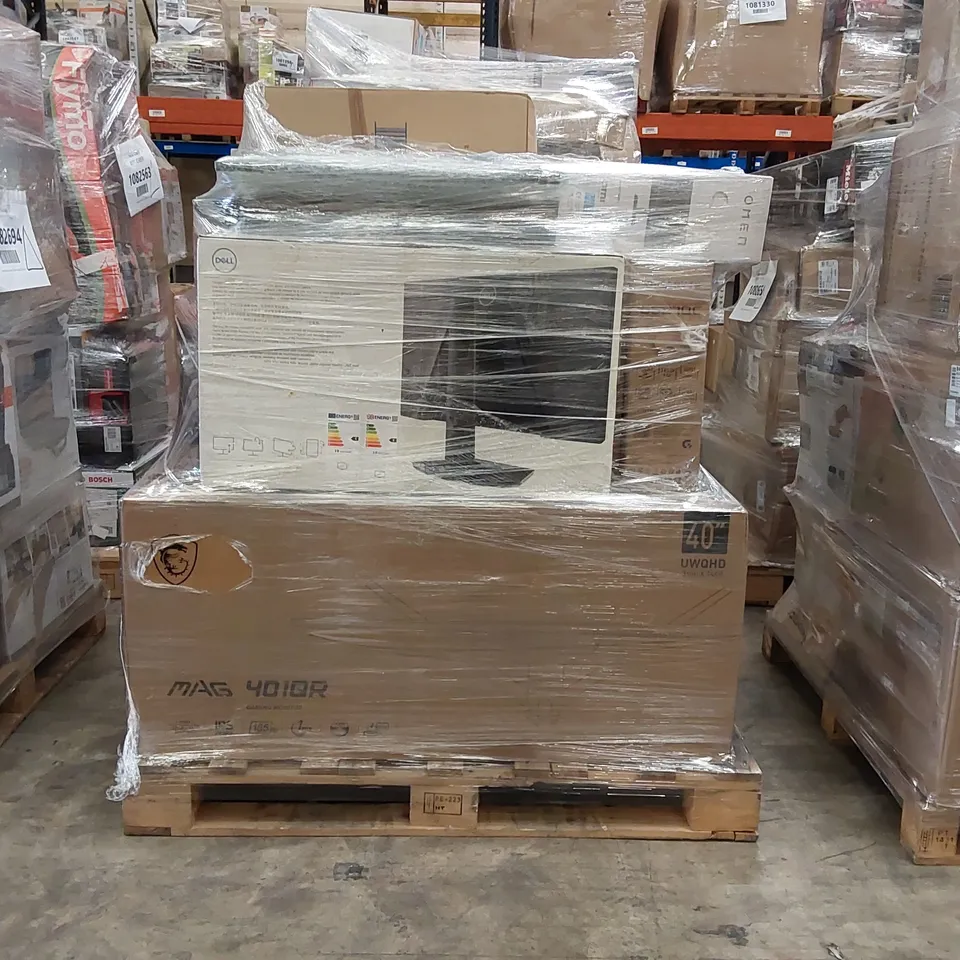 PALLET OF APPROXIMATELY 16 UNPROCESSED RAW RETURN MONITORS TO INCLUDE;