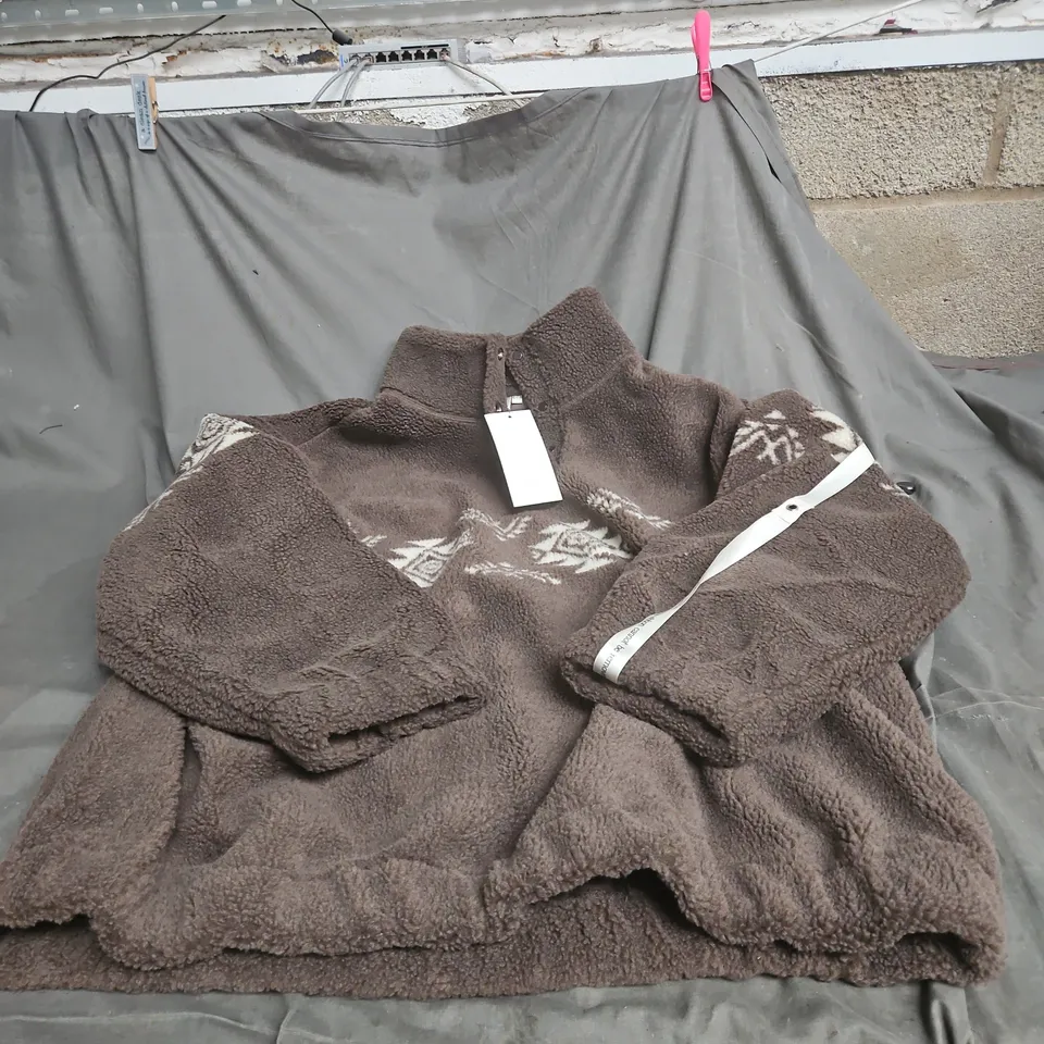 REASN FAUX FUR JACKET – COCOA, UK 18