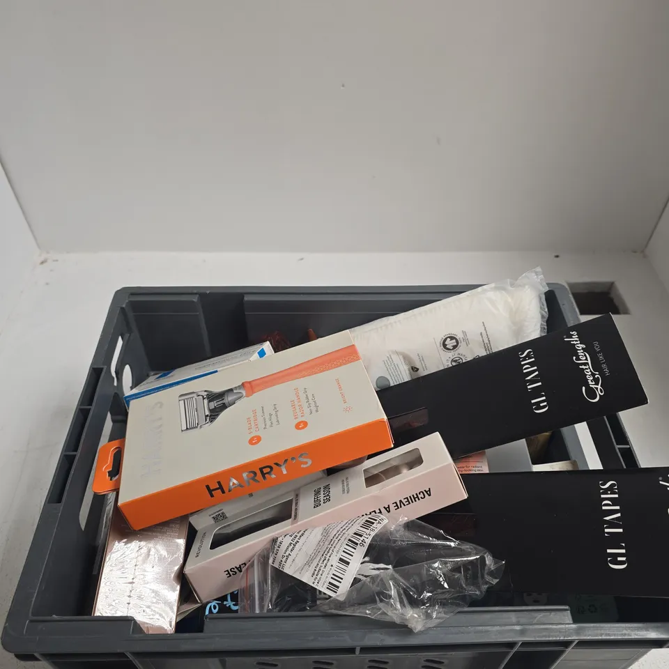 TOTE OF APPROXIMATELY 10 ASSORTED ITEMS INCLUDING BOOTS ORGANIC DOUBLE FACED COTTON WOOL PADS, JOHN FRIEDA SALON BLOW-OUT SPRAY AND NO7 FOUNDATION IN CALICO