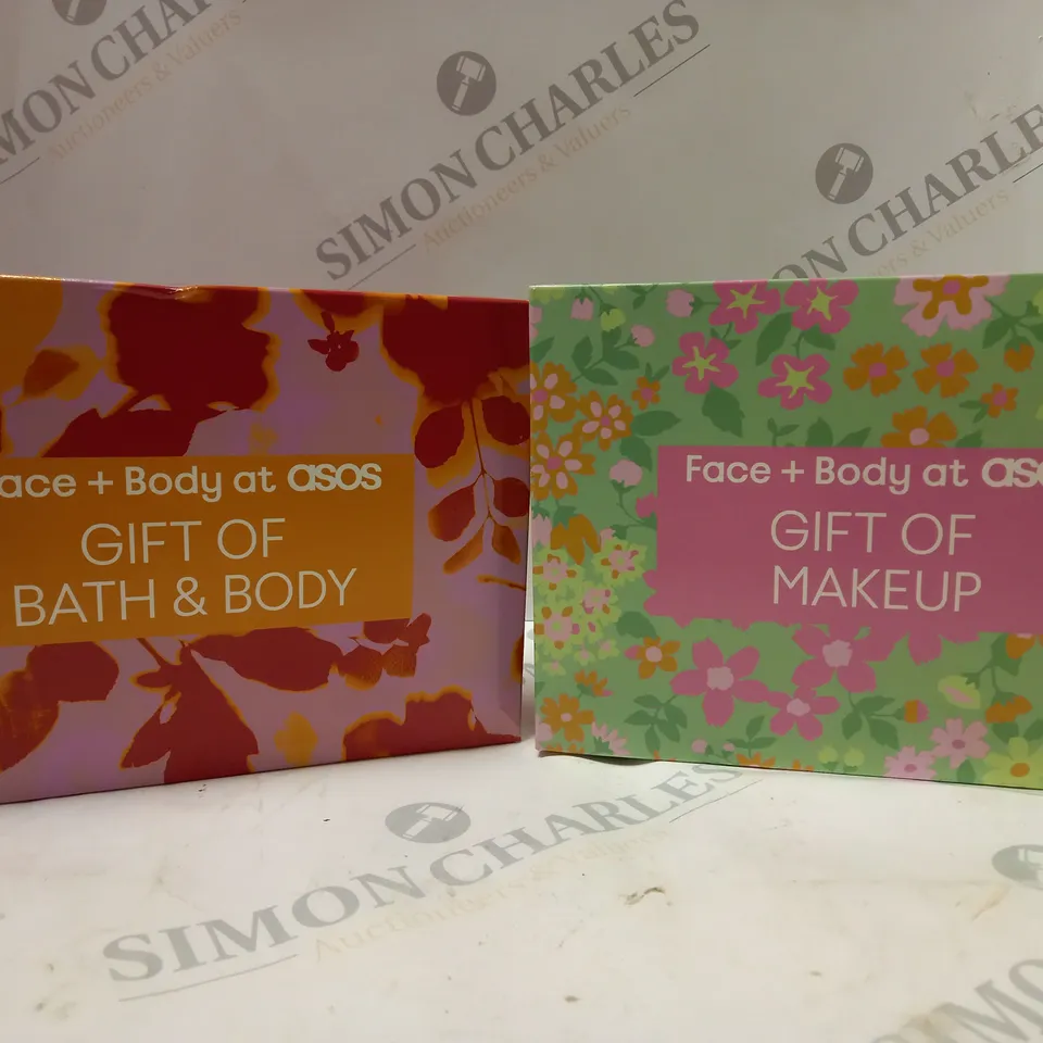 BOX OF 2 ASOS GIFT SETS TO INCLUDE BATH/BODY & MAKEUP 