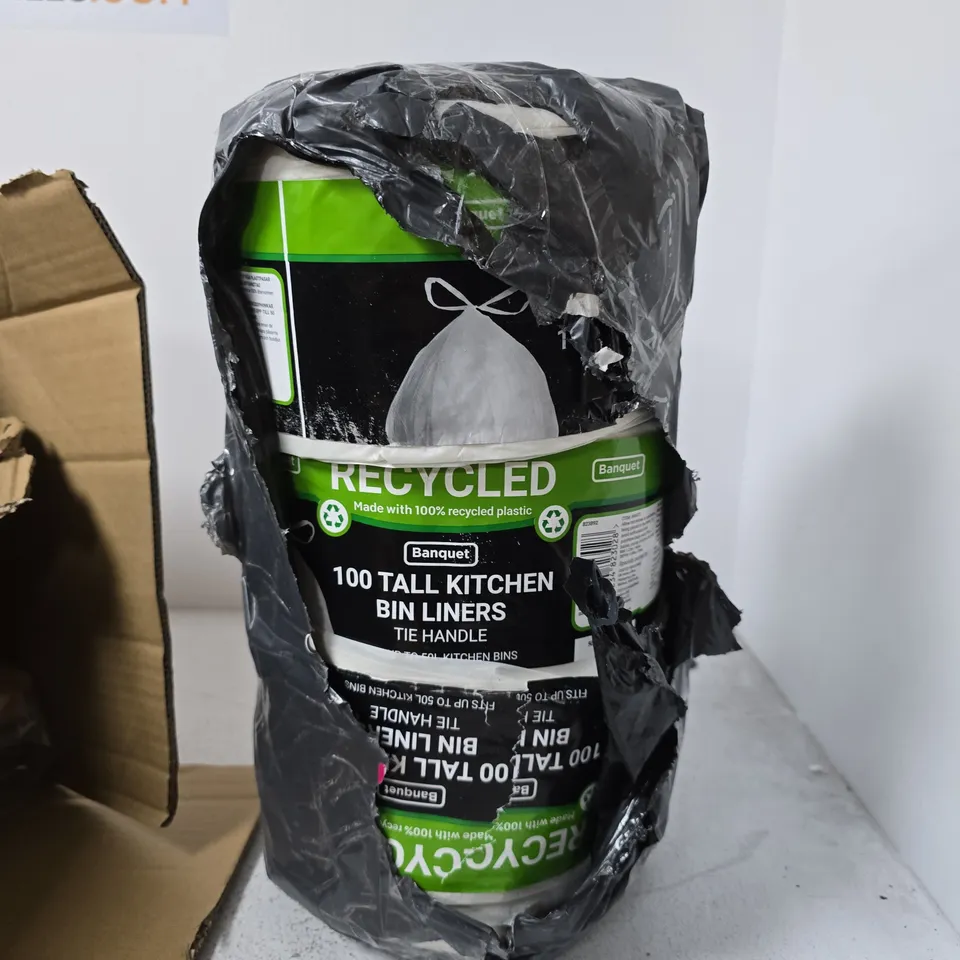 BANQUET 100 TALL KITCHEN BIN LINERS – X3