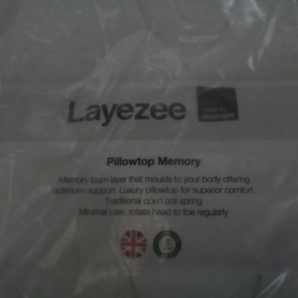 BAGGED SILENTNIGHT LAYZEE OPEN COIL PILLOW TOP 5FT MATTRESS 