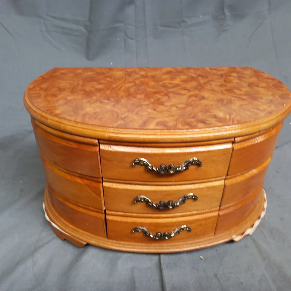 WOODEN DRAWERED JEWELLERY BOX