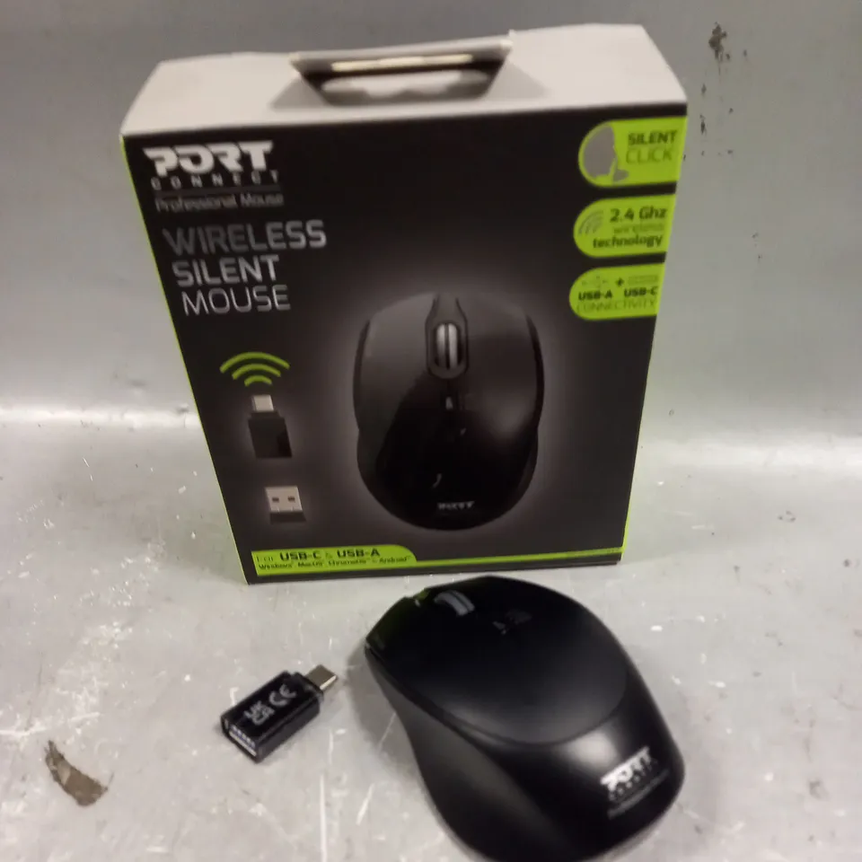 BOXED PORT CONNECT WIRELESS SILENT MOUSE 