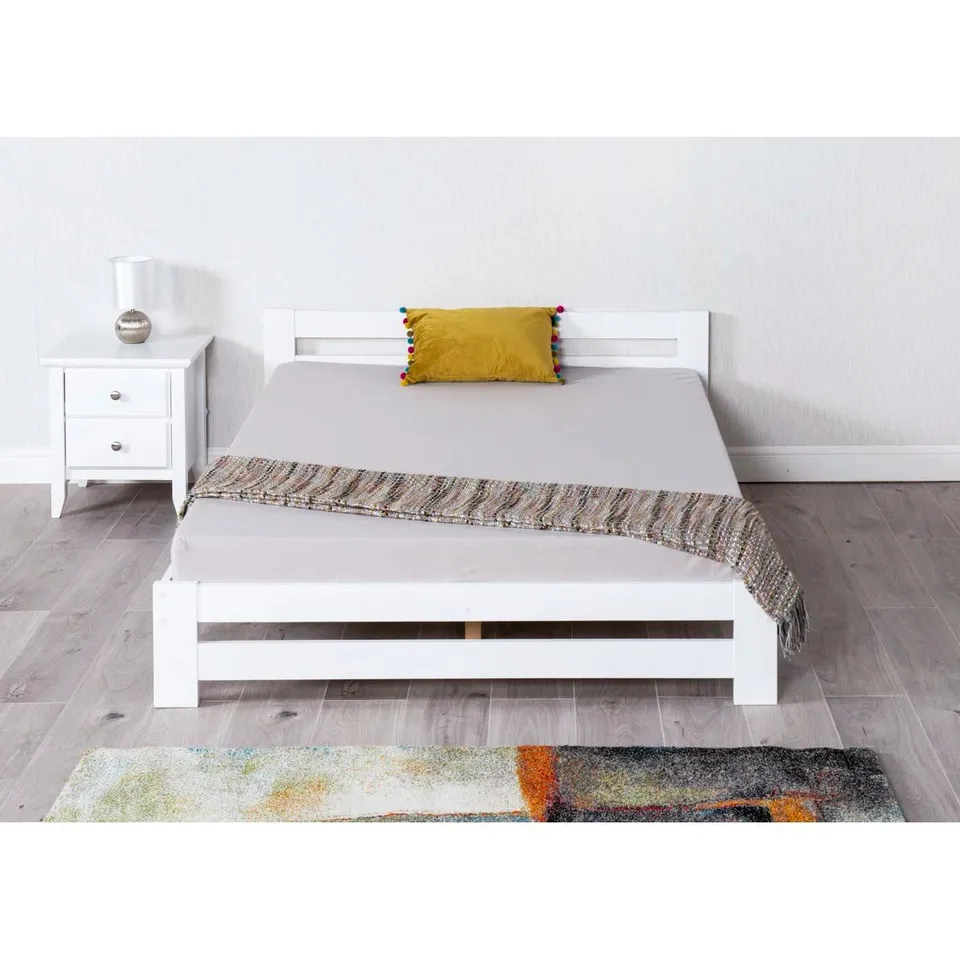 BOXED NIKOLAS BED FRAME - 4FT SMALL DOUBLE, WHITE (1 BOX)