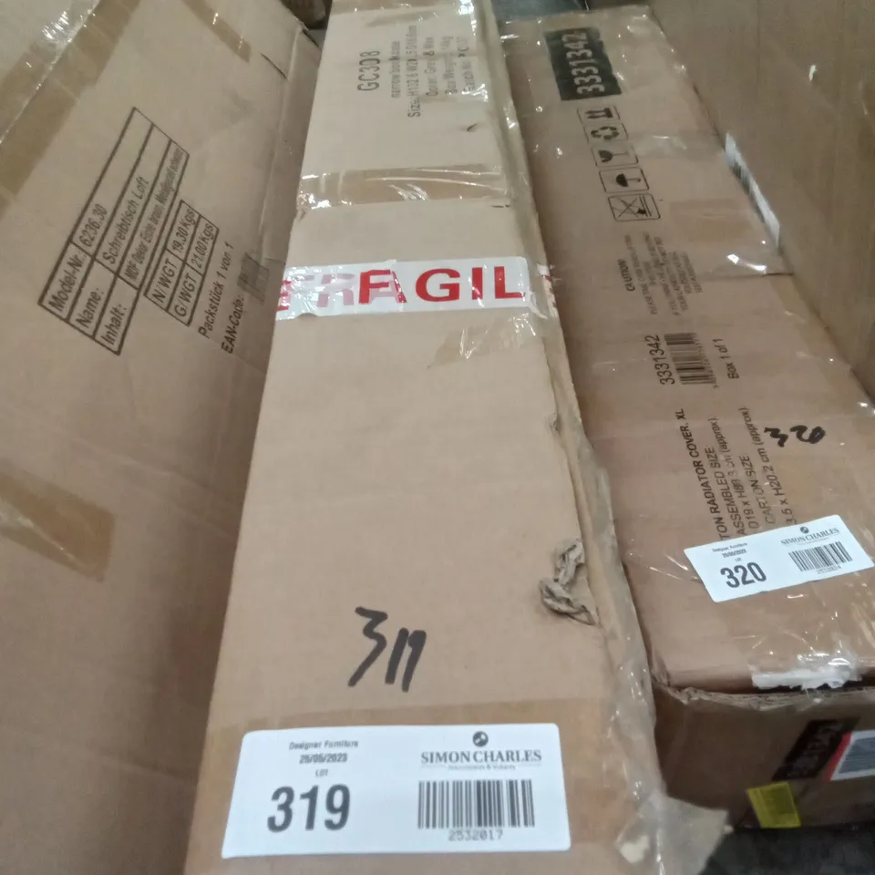 BOXED NARROW BOOKCASE - GREY 