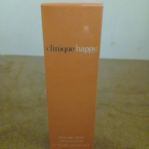BOXED AND SEALED CLINIQUE HAPPY PERFUME SPRAY 50ML