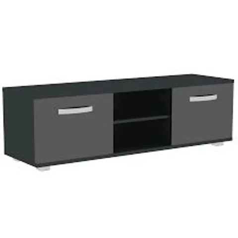 BOXED COSMO 2 DOOR TV UNIT 120CM - BLACK