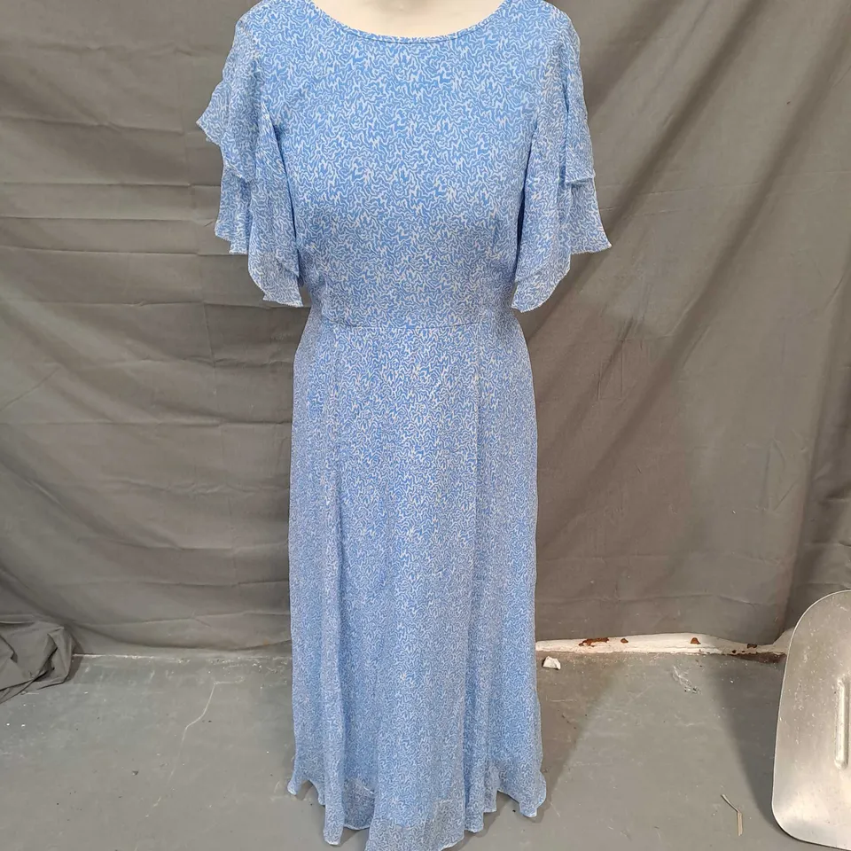 LK BENNETT ROYAL ASCOT DR AGNES DRESS LIGHT BLUE SIZE 8