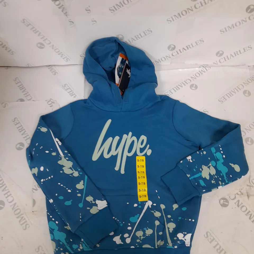 BOYS HYPE LOGO GRAPHIC HOODY SIZE 7-8 YEARS