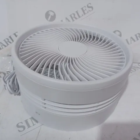 BELL & HOWELL RECHARGEABLE EXTENDABLE DESK & FLOOR FAN, WHITE