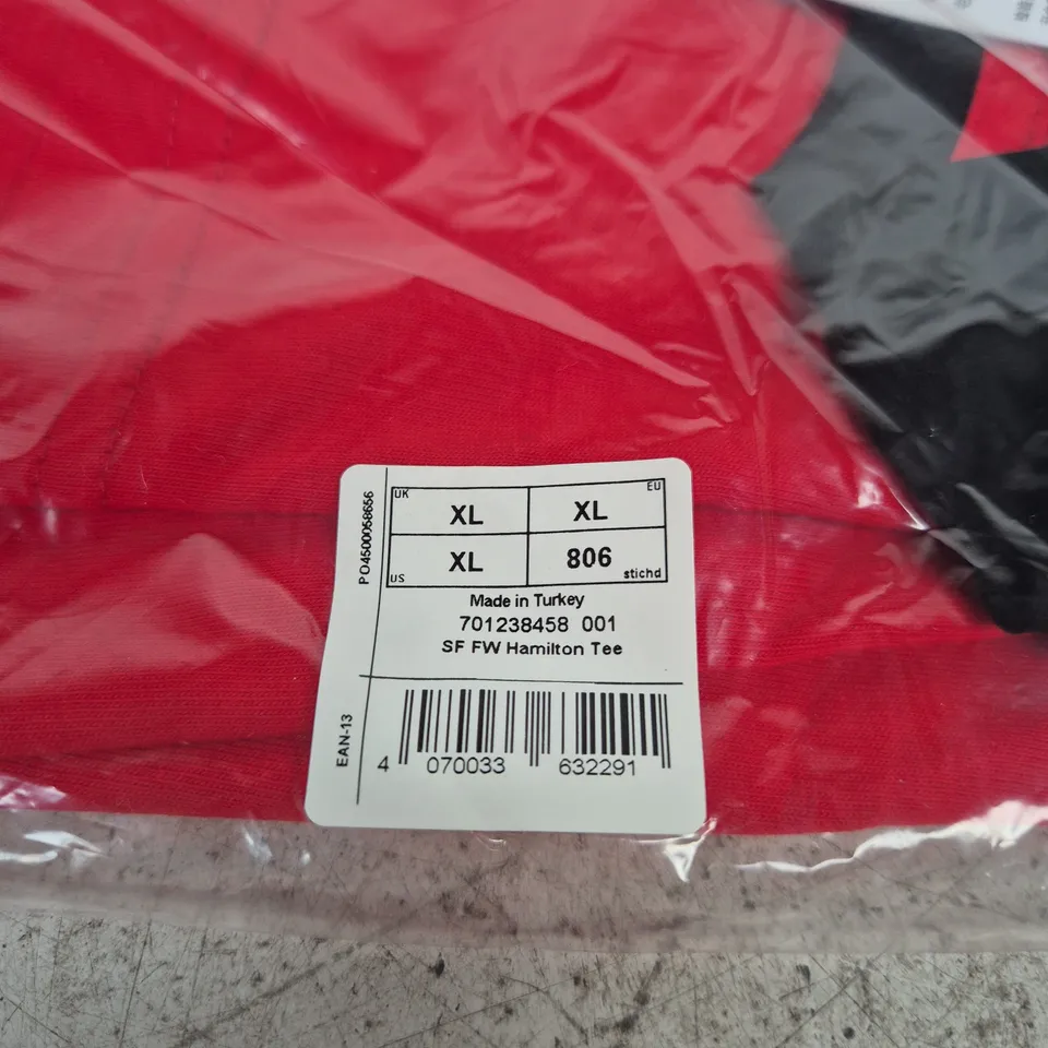 PUMA SF FW HAMILTON TEE – RED/BLACK, XL