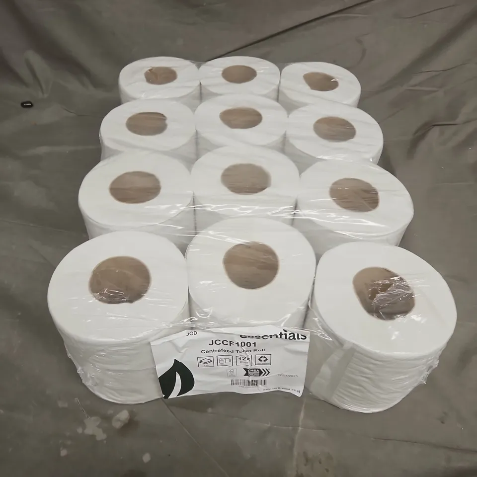 NORTHWOOD ESSENTIALS JCCF1001 CENTREFEED TOILET (12 ROLLS)