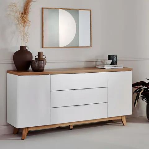 BOXED BOTT SIDEBOARD  -OAK/WHITE-
