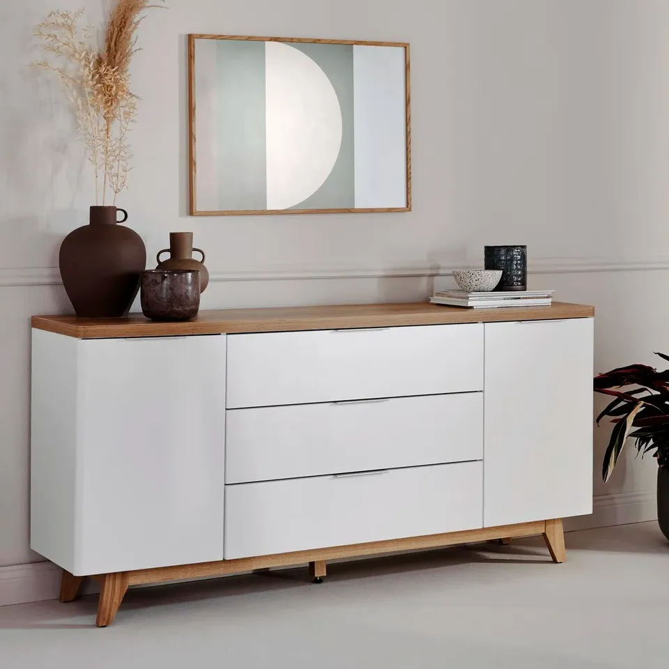 BOXED BOTT SIDEBOARD  -OAK/WHITE-