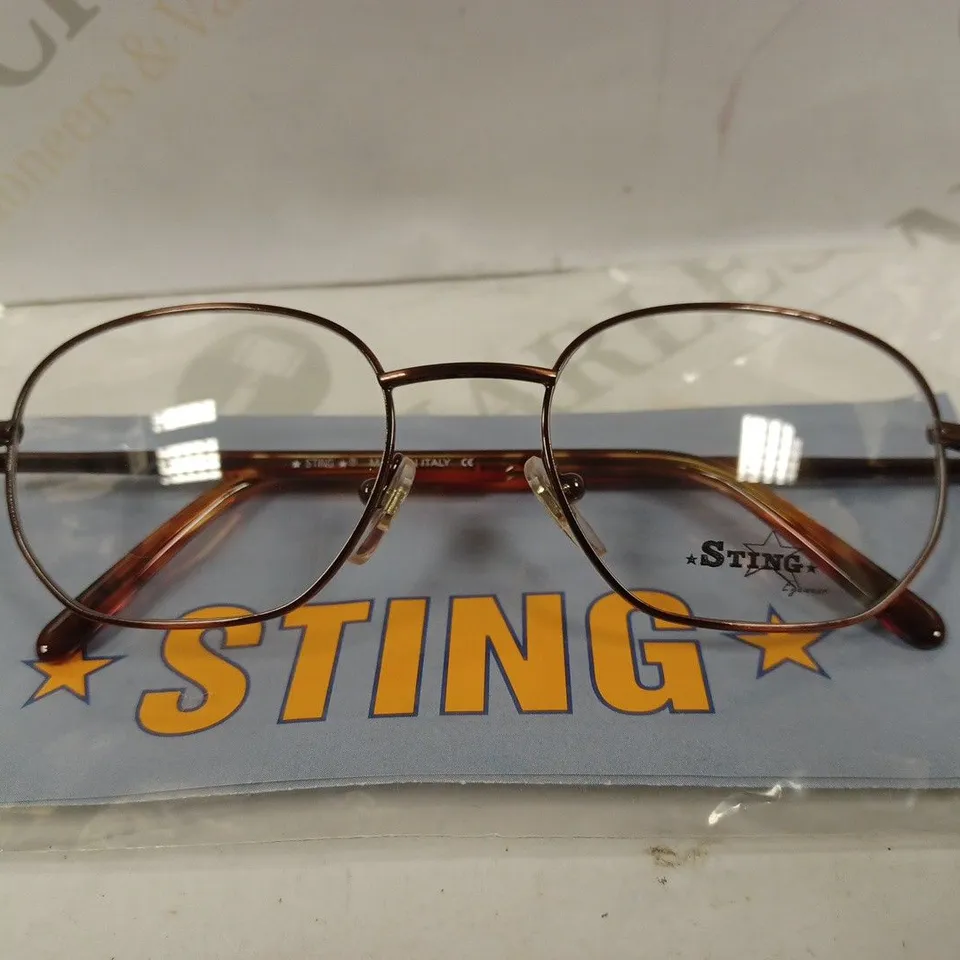 BOX OF APPROX 10 PAIRS OF STING BROWN ROUND 4335 GLASSES 