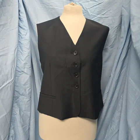 COS WAISTCOAT IN BLACK SIZE EU 38