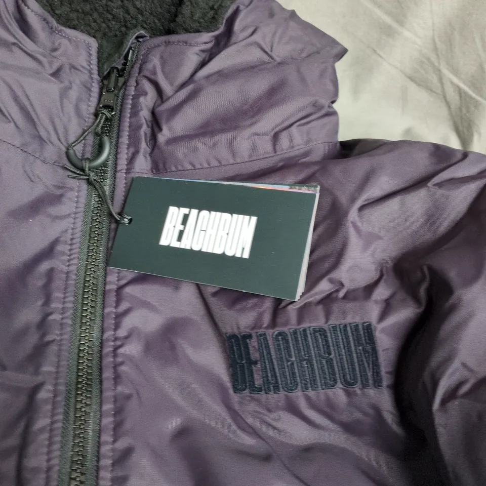 BEACHBUM PURPLE PUFFER JACKET WITH FLEECE-LINED , XS