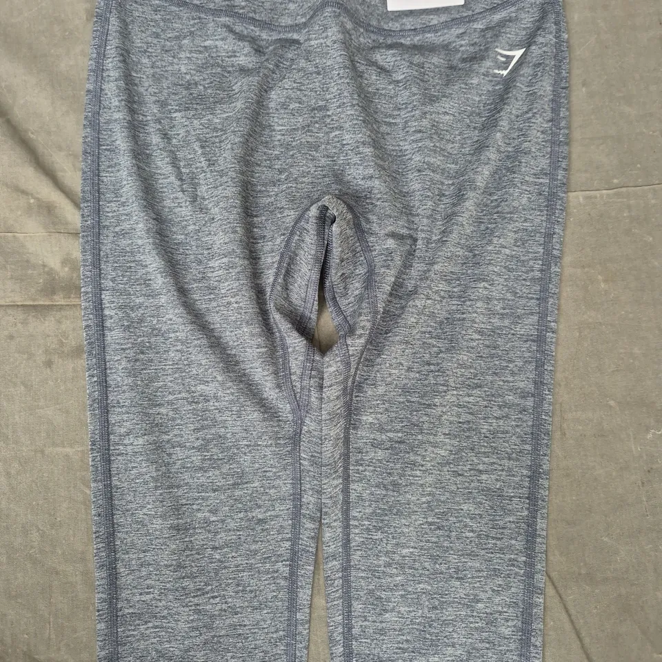 GYM SHARK HEART MARL LEGGINGS IN BLUE SIZE SMALL
